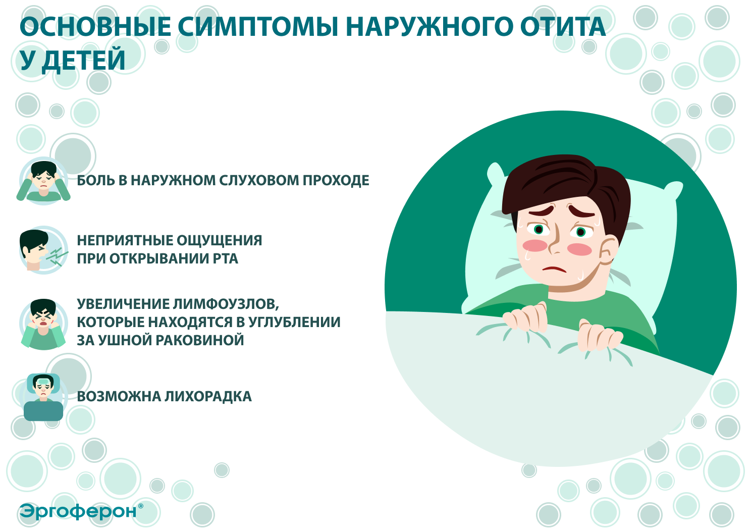 Симптомы наружного отита у детей