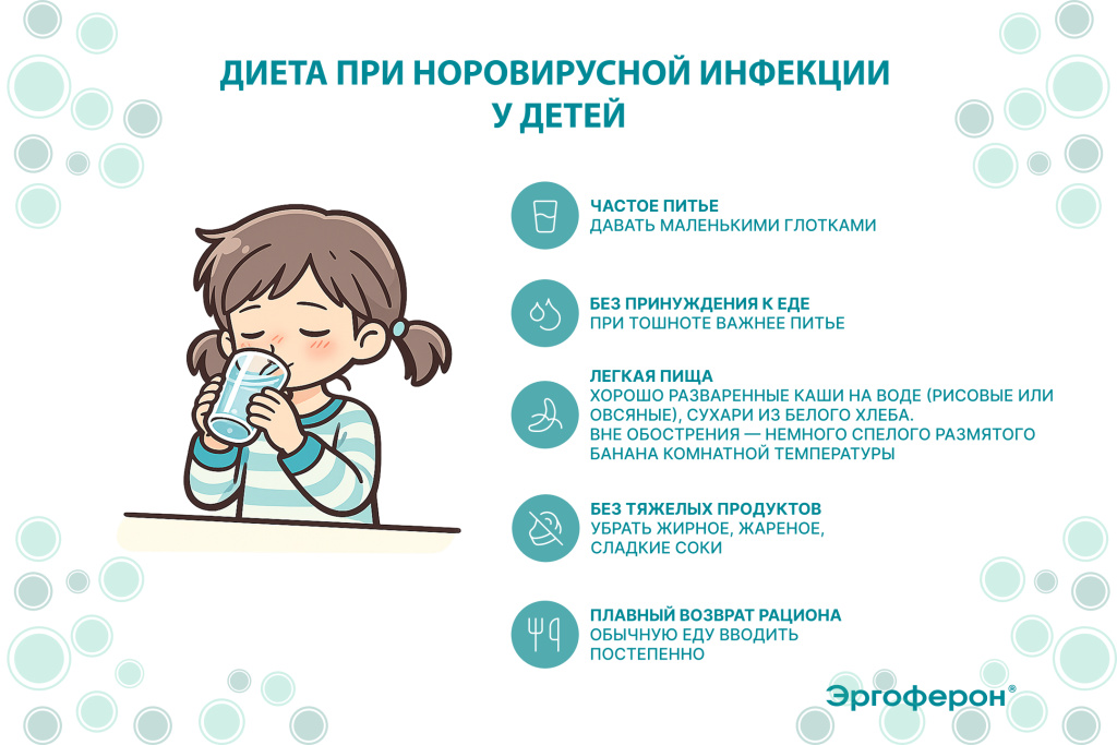 Эргоферон: Диета при норовирусной инфекции у детей